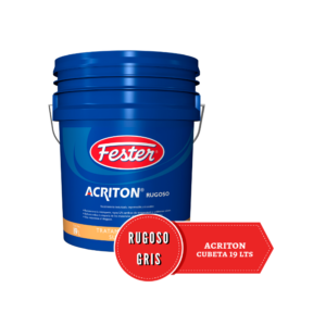 Cubeta de 19 lt de Fester Acriton Rugoso Gris